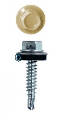 Саморез окраш.кров. 5,5х25 /1014/ слоновая кость | «ТАТМЕТИЗ» Саморез окраш.кров. 5,5х25 /1014/ слоновая кость - магазин крепежа «ТАТМЕТИЗ»