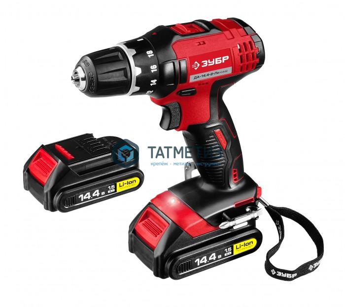 Дрель-шуруповерт 14.4В, Li-Ion, 2 АКБ, ЗУБР Дрель-шуруповерт 14.4В, Li-Ion, 2 АКБ, ЗУБР