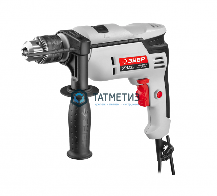 Дрель ударная, ЗУБР ДУ-710 ЭРМ2, патрон 13мм, реверс, сталь 10 мм бетон 13 мм дерево 20 мм, 710 Вт Дрель ударная, ЗУБР ДУ-710 ЭРМ2, патрон 13мм, реверс, сталь 10 мм бетон 13 мм дерево 20 мм, 710 Вт