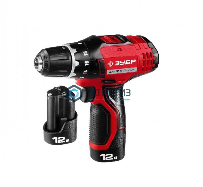 Дрель-шуруповерт 12 В, Li-Ion, 2 АКБ, ЗУБР Дрель-шуруповерт 12 В, Li-Ion, 2 АКБ, ЗУБР