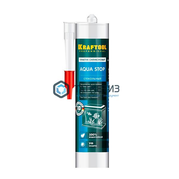 Герметик KRAFTOOL KRAFTSeal GX107 "AQUA STOP" силиконовый стекольный, ПРОЗРАЧНЫЙ, 300мл Герметик KRAFTOOL KRAFTSeal GX107 "AQUA STOP" силиконовый стекольный, ПРОЗРАЧНЫЙ, 300мл