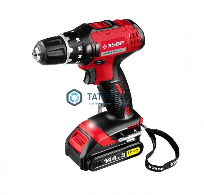 Дрель-шуруповерт ЗУБР "МАСТЕР", 14, 4 В, 1.5 А ч, Li-Ion, 2-х скор., реверс, 10мм, 0-350 0-1350об мин, 2 АКБ, БЗУ Дрель-шуруповерт ЗУБР "МАСТЕР", 14, 4 В, 1.5 А ч, Li-Ion, 2-х скор., реверс, 10мм, 0-350 0-1350об мин, 2 АКБ, БЗУ
