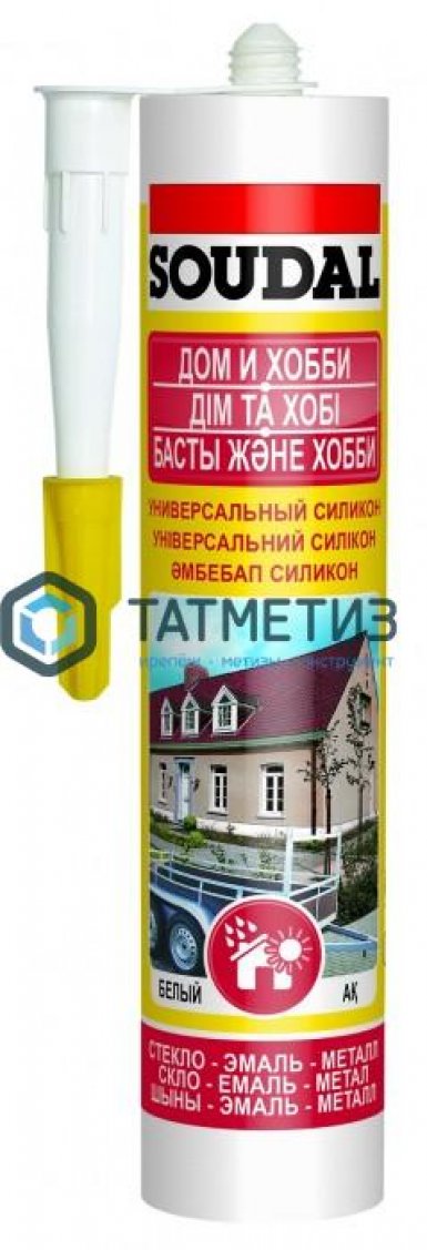 Герметик силиконовый SOUDAL универсальный ЧЕРНЫЙ 300 мл / 15 -  магазин крепежа «ТАТМЕТИЗ»