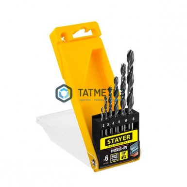 Набор сверл по металлу, 6 шт (2-8мм), класс В  STAYER PROFI -  магазин крепежа «ТАТМЕТИЗ»