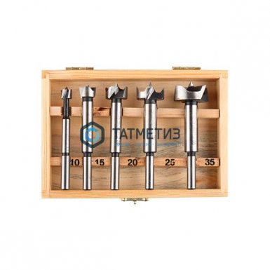 Набор сверл ФОРСТНЕРА по дереву, 10-35 x 90 мм, в пластиковом боксе, 5шт ЗУБР -  магазин крепежа «ТАТМЕТИЗ»