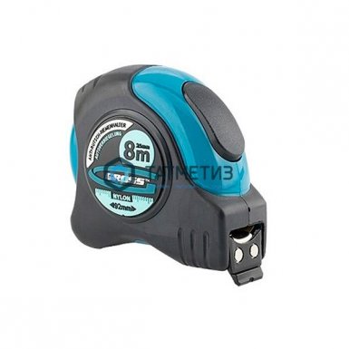 Рулетка "Schlagfest", 5 м x 19 мм, магн. обрез зацеп, двухст. шкала, нейлон покр. автоматич// Gross -  магазин «ТАТМЕТИЗ»
