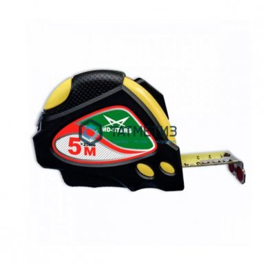 Рулетка MD-STARS 7, 5 м х 25 мм, прорезин корп, магн крюк, автостоп, 2 фикс ленты, поясное креп -  магазин «ТАТМЕТИЗ»