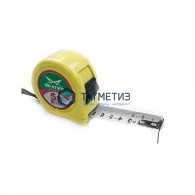 Рулетка MD-STARS 5 м х 25 мм, прорезин корп, магн крюк, автостоп, 2 фикс ленты, поясное креп -  магазин «ТАТМЕТИЗ»