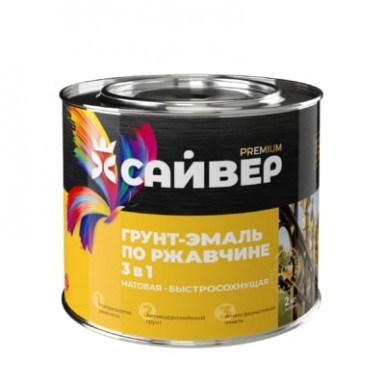 Грунт-эмаль по ржавчине ХВ 3 в 1 Сайвер БЕЛАЯ  1,8 кг-./6 -  магазин крепежа «ТАТМЕТИЗ»