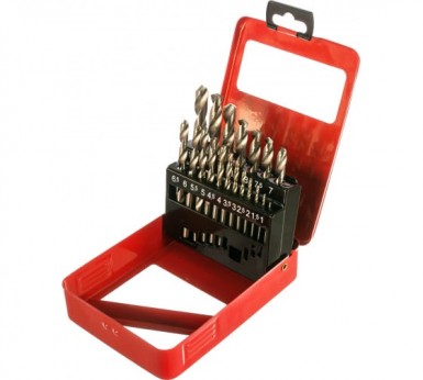 Набор сверл по металлу, 1-10 мм (через 0, 5 мм), HSS, 19 шт., метал. коробка цил. хвостовик MATRIX -  магазин крепежа «ТАТМЕТИЗ»