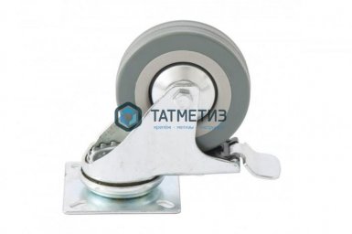 Колесо поворотное с тормозом d-50мм, крепление платформенное // СИБРТЕХ | «ТАТМЕТИЗ» Колесо поворотное с тормозом d-50мм, крепление платформенное // СИБРТЕХ - магазин «ТАТМЕТИЗ»