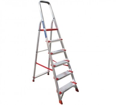 Стремянка 6 ступеней, алюминиевая, шир. ступени 130 мм NV -  магазин крепежа «ТАТМЕТИЗ»