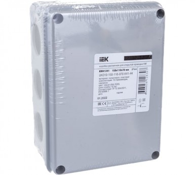 Коробка распр. ОП 150х110х70 IP44 KM41241 (10 каб.ввод.) ИЭК -  магазин крепежа «ТАТМЕТИЗ»