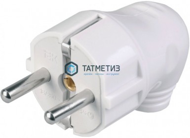 Эл.вилка угловая с/з 16А бел. ИЭК -  магазин «ТАТМЕТИЗ»