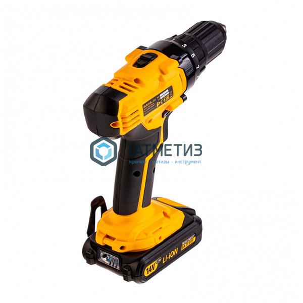 Дрель-шуруповерт аккумуляторная CDL-IB-14-02, Li-Ion, 14 В, 1,5 Ач, 2 акк.// Denzel Дрель-шуруповерт аккумуляторная CDL-IB-14-02, Li-Ion, 14 В, 1,5 Ач, 2 акк.// Denzel