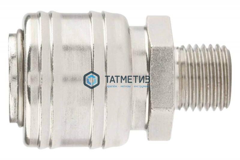 Муфта универсальная быстросъемная ("мама"), внешняя резьба 3/8", 2 шт. // Stels Муфта универсальная быстросъемная ("мама"), внешняя резьба 3/8", 2 шт. // Stels