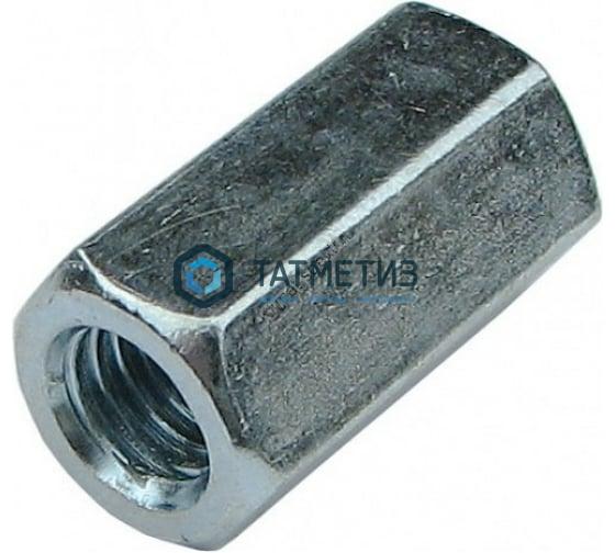 Гайка соединительная DIN 6334, оц М6 (3000 шт/уп) SR / R Гайка соединительная DIN 6334, оц М6 (3000 шт/уп) SR / R