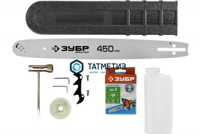 Пила цепная бензиновая, ЗУБР, хромир. цилиндр, праймер, 54,6 см3 (2,1 кВт), шина 45 см, 11500 об/мин Пила цепная бензиновая, ЗУБР, хромир. цилиндр, праймер, 54,6 см3 (2,1 кВт), шина 45 см, 11500 об/мин