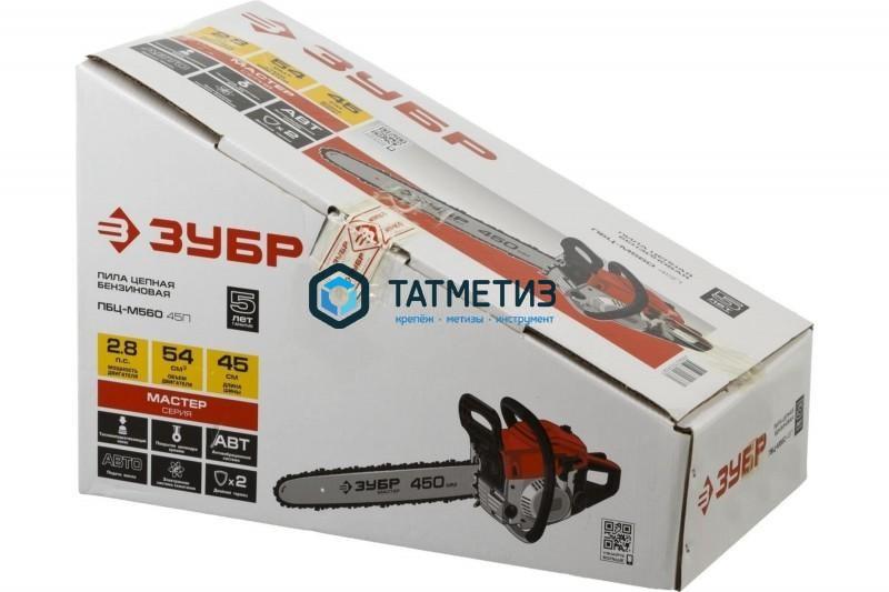 Пила цепная бензиновая, ЗУБР, хромир. цилиндр, праймер, 54,6 см3 (2,1 кВт), шина 45 см, 11500 об/мин Пила цепная бензиновая, ЗУБР, хромир. цилиндр, праймер, 54,6 см3 (2,1 кВт), шина 45 см, 11500 об/мин