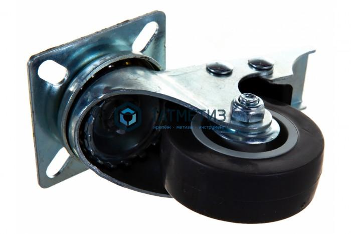 Колесо поворотное с тормозом d-50мм, крепление платформенное // СИБРТЕХ Колесо поворотное с тормозом d-50мм, крепление платформенное // СИБРТЕХ