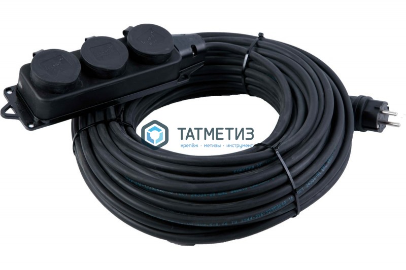 Удлинитель силовой с/з, КГ, 3500 Вт, 3-гнезда, 30м Атом Атлант Удлинитель силовой с/з, КГ, 3500 Вт, 3-гнезда, 30м Атом Атлант
