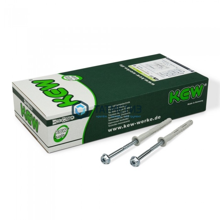 Дюбель фасадный 10х140, плоский борт, двойная зона, (50) KEW Дюбель фасадный 10х140, плоский борт, двойная зона, (50) KEW