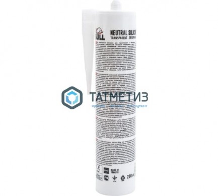 Герметик силиконовый Bull нейтральный ПРОЗРАЧНЫЙ 280 мл | «ТАТМЕТИЗ» Герметик силиконовый Bull нейтральный ПРОЗРАЧНЫЙ 280 мл - магазин крепежа «ТАТМЕТИЗ»