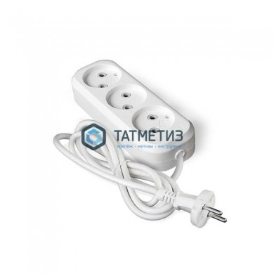 Удлинитель бытовой 3х5м без заземления 10А АВС-пластик E-203 Универсал | «ТАТМЕТИЗ» Удлинитель бытовой 3х5м без заземления 10А АВС-пластик E-203 Универсал - магазин крепежа «ТАТМЕТИЗ»
