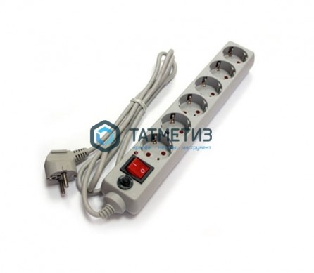 Удлинитель с сет.фильтром 6*5м с с з ПВС3*0, 75 BURO -  магазин крепежа «ТАТМЕТИЗ»