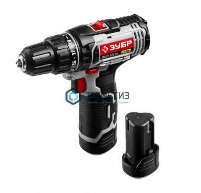 Дрель-шуруповерт, 12 В, 1,3 А/ч, Li-Ion, 2-х скор., 10мм, 0-350/0-1300об/мин, 2 АКБ, БЗУ, ЗУБР | «ТАТМЕТИЗ» Дрель-шуруповерт, 12 В, 1,3 А/ч, Li-Ion, 2-х скор., 10мм, 0-350/0-1300об/мин, 2 АКБ, БЗУ, ЗУБР - магазин крепежа «ТАТМЕТИЗ»