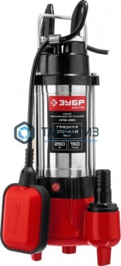 Насос ЗУБР фекальный погружной, 250Вт, 150л/мин, напор 7,5 м, чугунный корпус, с поплавком | «ТАТМЕТИЗ» Насос ЗУБР фекальный погружной, 250Вт, 150л/мин, напор 7,5 м, чугунный корпус, с поплавком - магазин крепежа «ТАТМЕТИЗ»