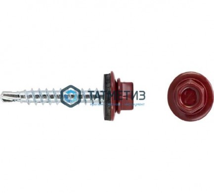 Саморез окраш.кров. 5,5х19 /3005/ (4000 шт/уп) ТК | «ТАТМЕТИЗ» Саморез окраш.кров. 5,5х19 /3005/ (4000 шт/уп) ТК - магазин крепежа «ТАТМЕТИЗ»