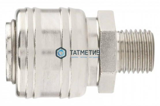 Муфта универсальная быстросъемная ("мама"), внешняя резьба 3/8", 2 шт. // Stels | «ТАТМЕТИЗ» Муфта универсальная быстросъемная ("мама"), внешняя резьба 3/8", 2 шт. // Stels - магазин крепежа «ТАТМЕТИЗ»
