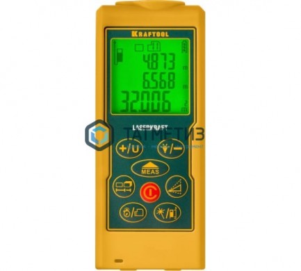 Дальномер KRAFTOOL "LASER-KRAFT" лазерный, дальность 5см - 70м, точность 1, 5мм | «ТАТМЕТИЗ» Дальномер KRAFTOOL "LASER-KRAFT" лазерный, дальность 5см - 70м, точность 1, 5мм - магазин крепежа «ТАТМЕТИЗ»