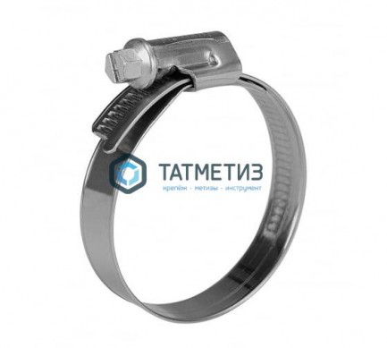 Хомут винтовой Ф25-40/9 нерж А2 | «ТАТМЕТИЗ» Хомут винтовой Ф25-40/9 нерж А2 - магазин крепежа «ТАТМЕТИЗ»