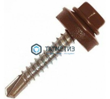 Саморез окраш.кров. 4,8х29 /8017/ (4 000 шт/уп) МС | «ТАТМЕТИЗ» Саморез окраш.кров. 4,8х29 /8017/ (4 000 шт/уп) МС - магазин крепежа «ТАТМЕТИЗ»