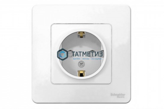 Розетка 1-м СП BLANCA 16А 250В с заземл. бел., со шторками | «ТАТМЕТИЗ» Розетка 1-м СП BLANCA 16А 250В с заземл. бел., со шторками - магазин крепежа «ТАТМЕТИЗ»