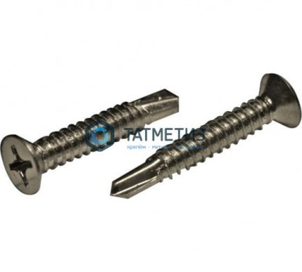 Саморез п/ц сверло А2 DIN7504 4,8х25 |  «ТАТМЕТИЗ» Саморез п/ц сверло А2 DIN7504 4,8х25 -  магазин крепежа «ТАТМЕТИЗ»