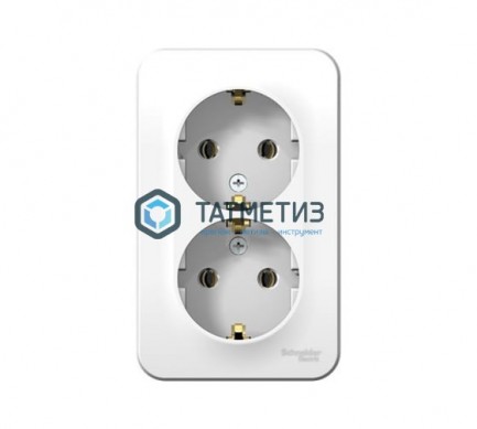 Розетка 2-м ОП BLANCA 16А 250В с заземл. бел., без шторок -  магазин крепежа «ТАТМЕТИЗ»