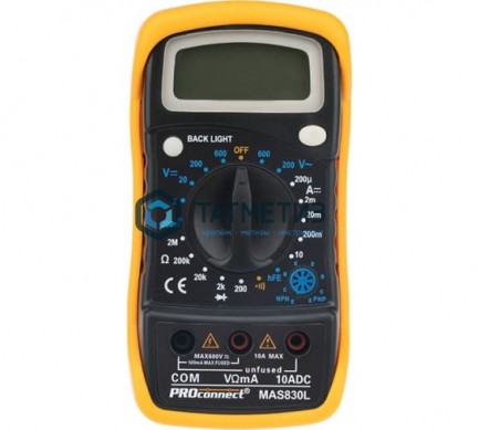 Мультиметр универсальный MAS830L Proconnect | «ТАТМЕТИЗ» Мультиметр универсальный MAS830L Proconnect - магазин крепежа «ТАТМЕТИЗ»