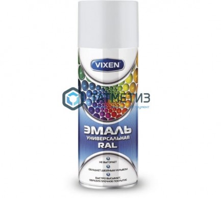 Краска аэроз. VIXEN БЕЛАЯ сигнальная RAL 9003 520 ml./12 | «ТАТМЕТИЗ» Краска аэроз. VIXEN БЕЛАЯ сигнальная RAL 9003 520 ml./12 - магазин крепежа «ТАТМЕТИЗ»