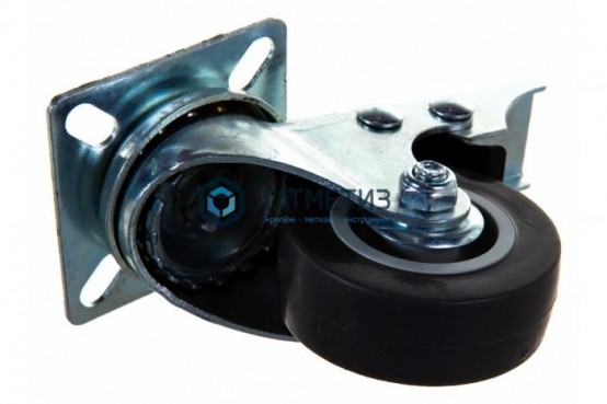 Колесо поворотное с тормозом d-50мм, крепление платформенное // СИБРТЕХ | «ТАТМЕТИЗ» Колесо поворотное с тормозом d-50мм, крепление платформенное // СИБРТЕХ - магазин крепежа «ТАТМЕТИЗ»