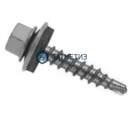 Саморез окраш.кров. 4,8х35 /9006/ (3500 шт/уп) ТК бело-алюминиевый | «ТАТМЕТИЗ» Саморез окраш.кров. 4,8х35 /9006/ (3500 шт/уп) ТК бело-алюминиевый - магазин крепежа «ТАТМЕТИЗ»