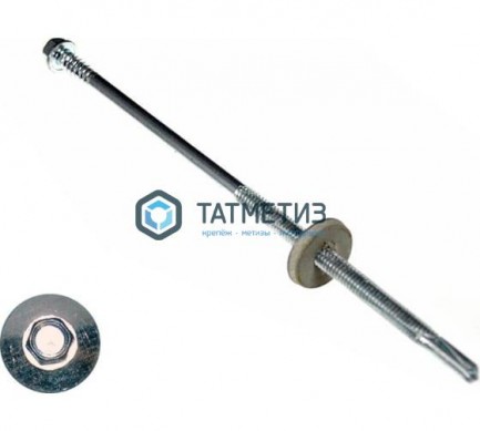 Саморез для сэндвич-панелей 6,3/5,5х175 (550 шт/уп) D | «ТАТМЕТИЗ» Саморез для сэндвич-панелей 6,3/5,5х175 (550 шт/уп) D - магазин крепежа «ТАТМЕТИЗ»