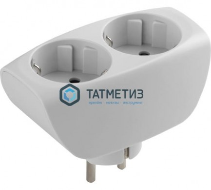 Тройник на 2 гнезда, с/з, белый, 16А IP20 SPx-2e-W Эра | «ТАТМЕТИЗ» Тройник на 2 гнезда, с/з, белый, 16А IP20 SPx-2e-W Эра - магазин крепежа «ТАТМЕТИЗ»