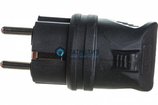 Эл.вилка каучук кабельная, боковой ввод, с з ИЭК ОМЕГА IP44 -  магазин крепежа «ТАТМЕТИЗ»