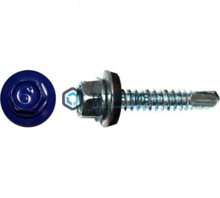 Саморез окраш.кров. 5,5х19 /5002/ (250 шт/уп) МК | «ТАТМЕТИЗ» Саморез окраш.кров. 5,5х19 /5002/ (250 шт/уп) МК - магазин крепежа «ТАТМЕТИЗ»