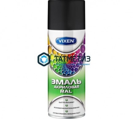 Краска аэроз. VIXEN ЧЕРНЫЙ ЯНТАРЬ 520 мл. RAL 9005 | «ТАТМЕТИЗ» Краска аэроз. VIXEN ЧЕРНЫЙ ЯНТАРЬ 520 мл. RAL 9005 - магазин крепежа «ТАТМЕТИЗ»