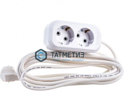 Удлинитель 2х5м с заземл. Е-302 ПВС 3х1,0 | «ТАТМЕТИЗ» Удлинитель 2х5м с заземл. Е-302 ПВС 3х1,0 - магазин крепежа «ТАТМЕТИЗ»