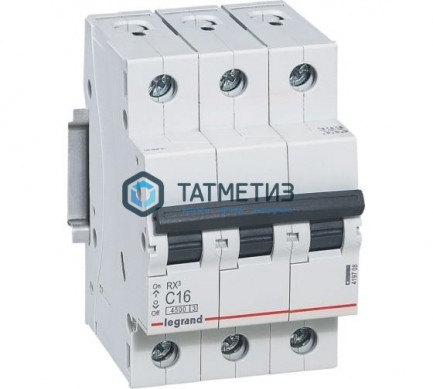 Выключатель автоматический модульный 3п C 32А 4.5кА RX3 Legrand | «ТАТМЕТИЗ» Выключатель автоматический модульный 3п C 32А 4.5кА RX3 Legrand - магазин крепежа «ТАТМЕТИЗ»